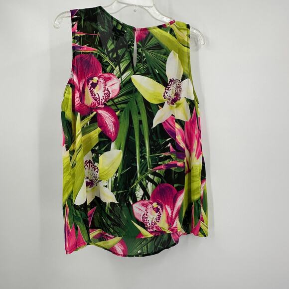 Worthington Womens Top‎ Size L Tropical Floral Sleeveless Resort Cruise Vacation - Picture 2 of 7